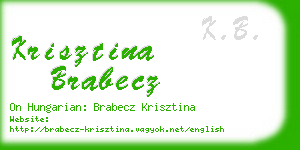 krisztina brabecz business card